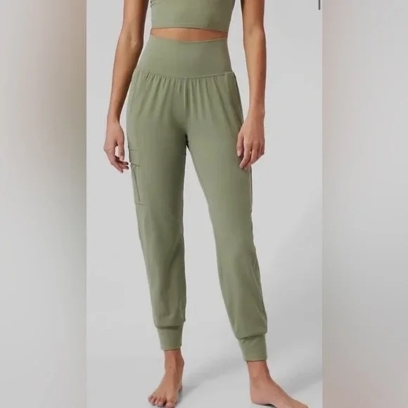 Athleta Salutation Cargo Jogger in Eucalyptus Olive Green - Picture 1 of 10